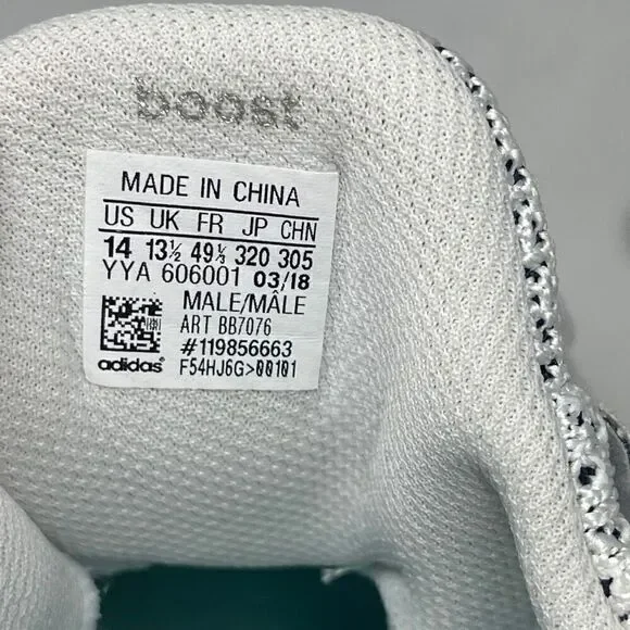 Adidas White Athletic Ultra boost Clima Parley Sneaker Shoes Size 14